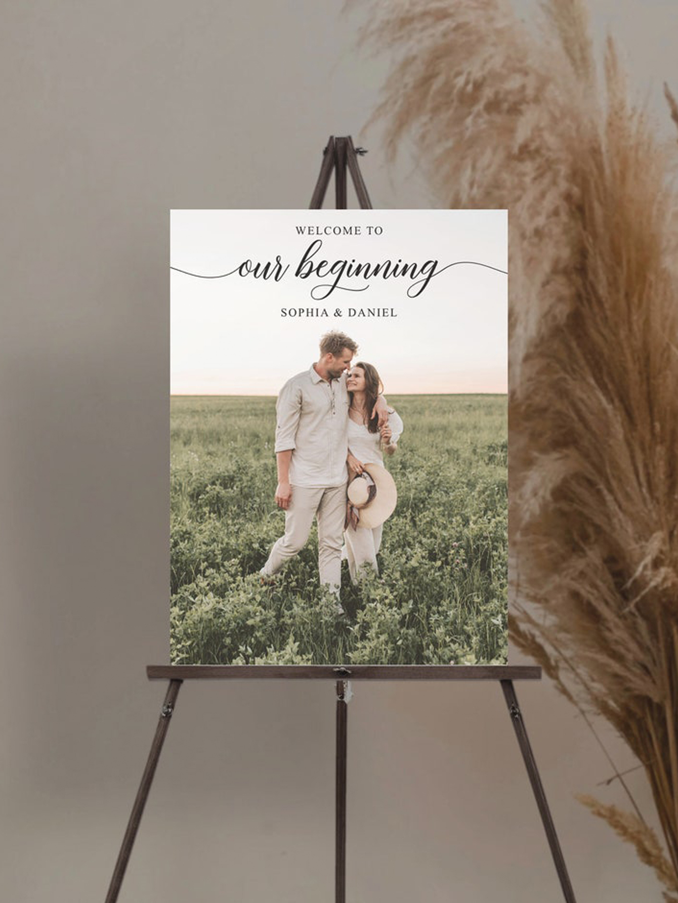 PVC wedding sign with customizable photo